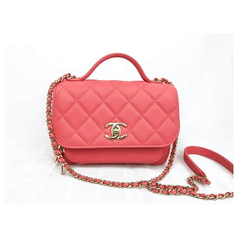 coral chanel bag